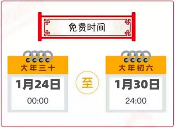 2020年春節(jié)高速免費(fèi)時(shí)間表