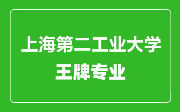 上海第二工業(yè)大學王牌專業(yè)有哪些,上海第二工業(yè)大學最好的專業(yè)是什么