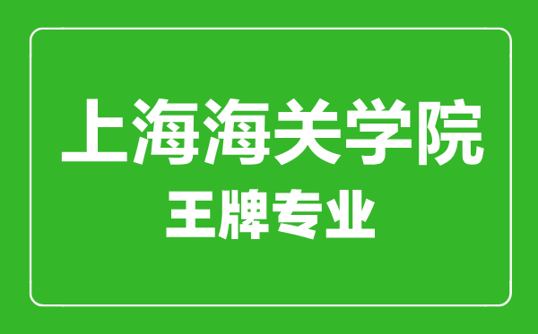 上海海關(guān)學(xué)院王牌專業(yè)有哪些,上海海關(guān)學(xué)院最好的專業(yè)是什么