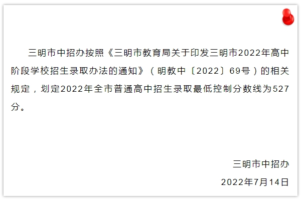 2022年福建中考分數線(xiàn),福建中考錄取分數線(xiàn)2022