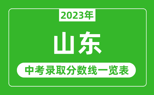 2023年山東中考錄取分數線(xiàn),山東省各高中錄取分數線(xiàn)一覽表