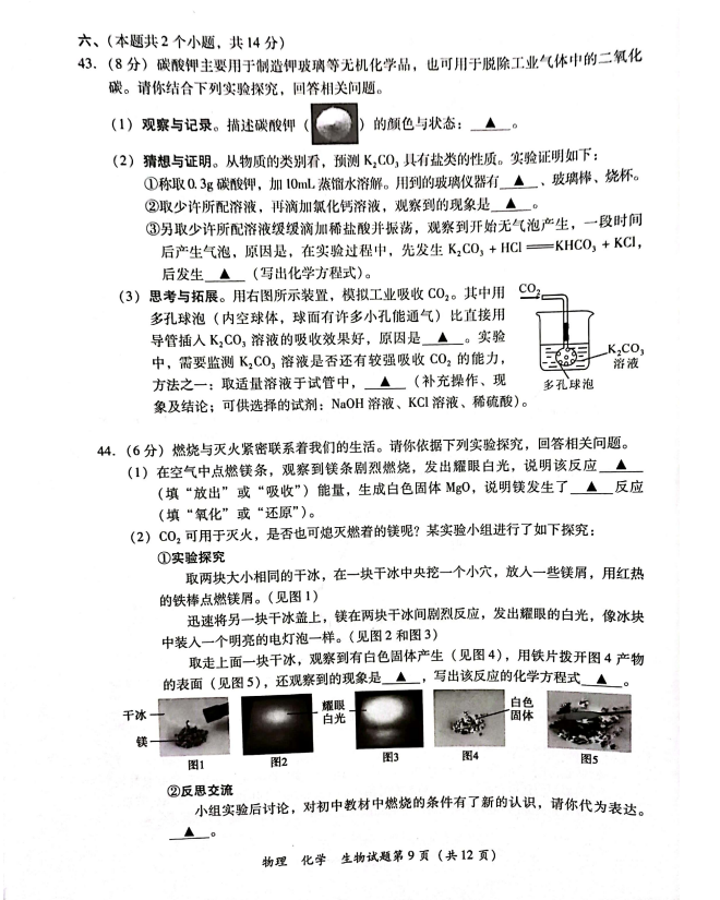 2023年瀘州市中考物理真題及答案