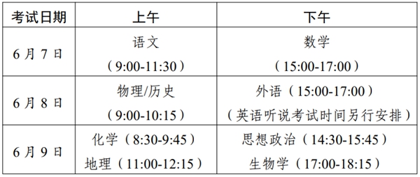 廣東高考時(shí)間2023年具體時(shí)間,廣東高考各科目時(shí)間安排表