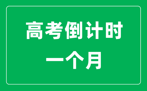 <b>高考倒計時一個月該怎么學(xué)_高考最后30天攻略</b>