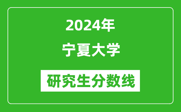 2024年寧夏大學(xué)研究生分數線(xiàn)一覽表（含2023年歷年）