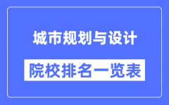 城市規(guī)劃與設計專業(yè)考研院校排名一覽表