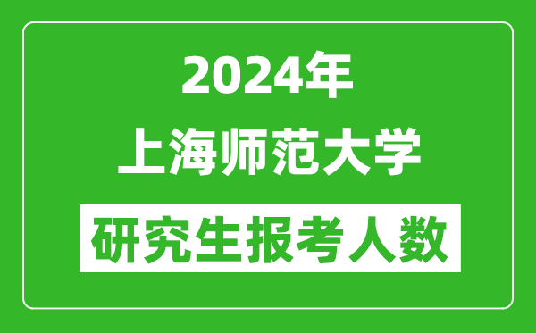 2024年上海師范大學(xué)研究生報考人數