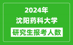 2024年沈陽藥科大學(xué)研究生報(bào)考人數(shù)