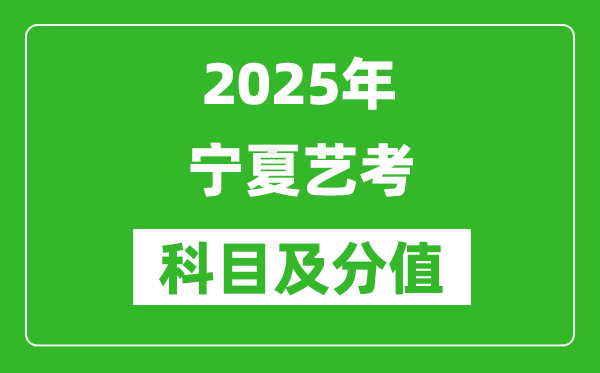 2025年寧夏藝考科目及分值設(shè)置,寧夏藝考滿分是多少