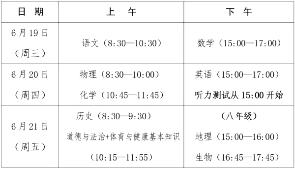 2024年福建中考是幾月幾號,福建中考具體時(shí)間表