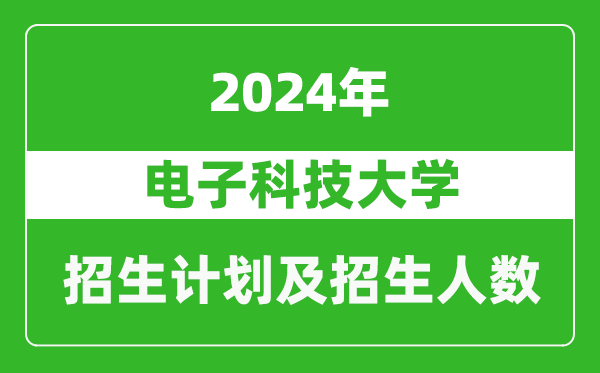 電子科技大學(xué)2024年在河南的招生計劃和招生人數