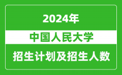 中國人民大學2024年在西藏的招生計劃及招生人數(shù)