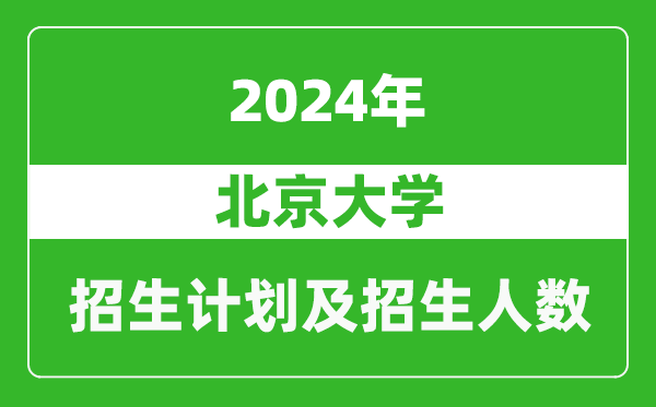 北京大學(xué)2024年在新疆的招生計劃及招生人數