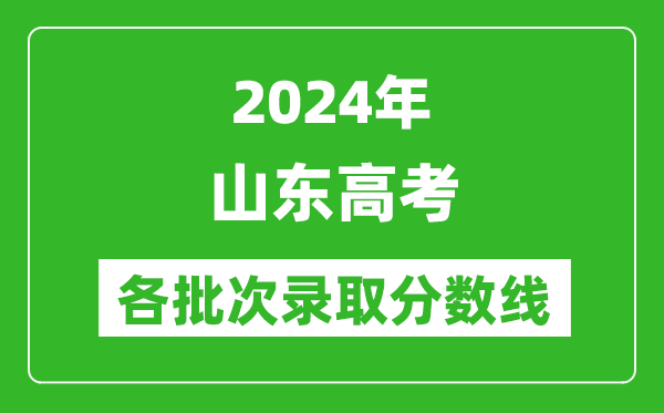 2024山東高考各批次錄取分數線(xiàn)一覽表（含一本,二本,專(zhuān)科）