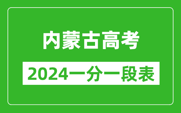 內蒙古高考分數線(xiàn)2024年一分一段表（文科+理科）