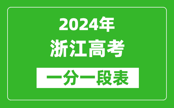 2024浙江高考一分一段表,高考位次排名查詢(xún)（完整版）