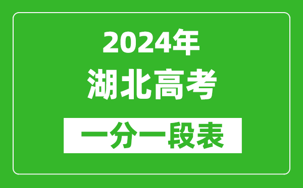 2024湖北高考一分一段表,高考位次排名查詢(xún)（完整版）