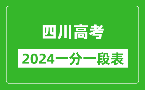 四川高考分數線(xiàn)2024年一分一段表（文科+理科）