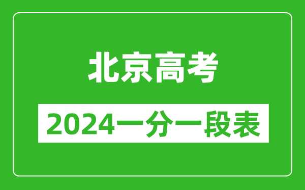 北京高考分數線(xiàn)2024年一分一段表（高考成績(jì)分數段）