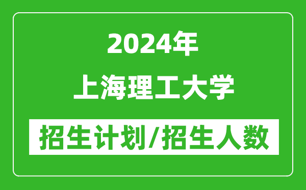 2024年上海理工大學(xué)各省招生計劃及各專(zhuān)業(yè)招生人數是多少