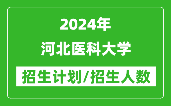 2024年河北醫科大學(xué)各省招生計劃及各專(zhuān)業(yè)招生人數是多少