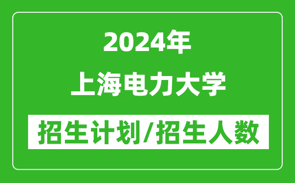 2024年上海電力大學(xué)各省招生計劃及各專(zhuān)業(yè)招生人數是多少