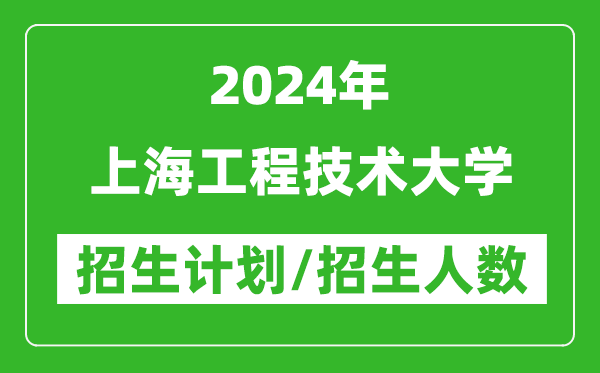 2024年上海工程技術(shù)大學(xué)各省招生計劃及各專(zhuān)業(yè)招生人數是多少