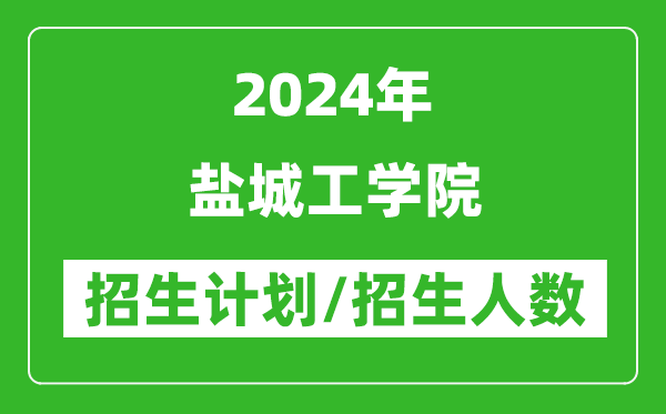 2024年鹽城工學(xué)院各省招生計劃及各專(zhuān)業(yè)招生人數是多少