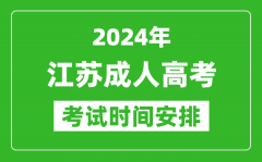 2024年江蘇成人高考時(shí)間安排具體時(shí)間表