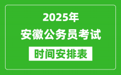 2025年安徽公務員考試時間表_什么時候開考