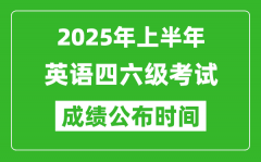 2025年上半年英語四六級成績公布時間_四六級分數什么時候出